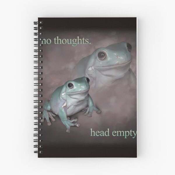Item preview, No Thoughts Head Empty Frog Retro Word Art Meme designed and sold by Sandratimer.