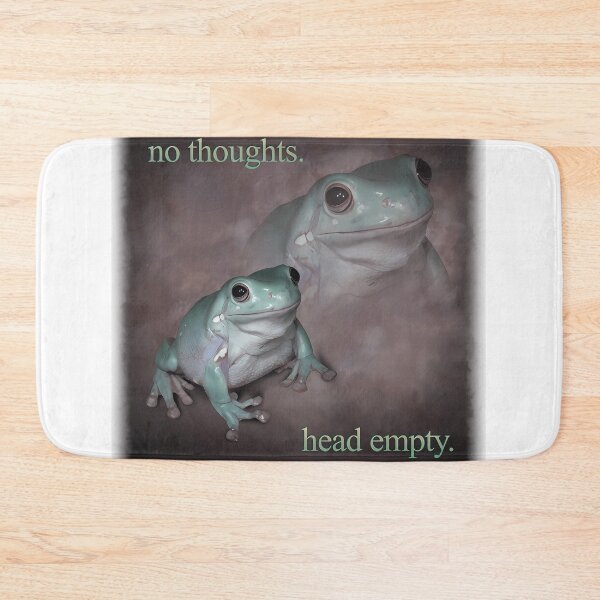 Item preview, No Thoughts Head Empty Frog Retro Word Art Meme designed and sold by Sandratimer.