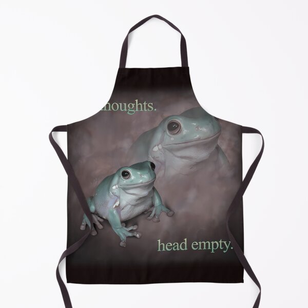 Item preview, No Thoughts Head Empty Frog Retro Word Art Meme designed and sold by Sandratimer.