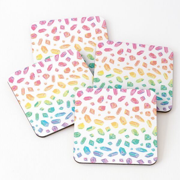 Item preview, Crystal Pattern- Rainbow & White designed and sold by Studio-Ithelda.