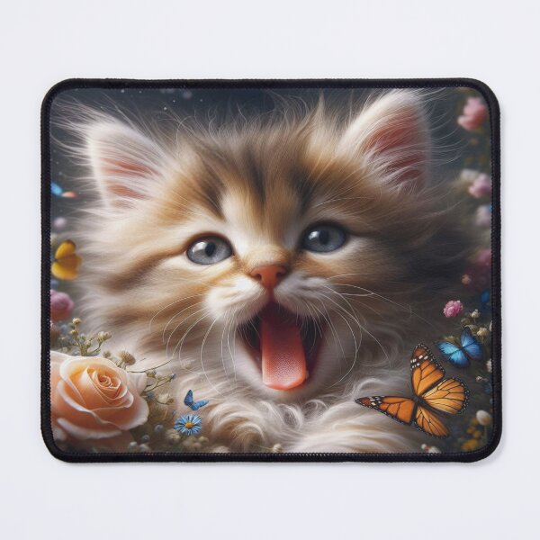 Item preview, Feline Joy Among the Flowers. designed and sold by Fredceri01.