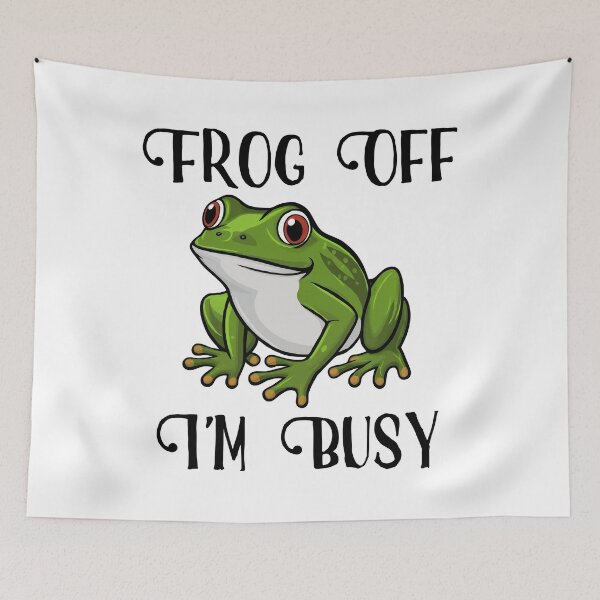 Item preview, Frog Off. I'm Busy designed and sold by Angry Swan Designs.