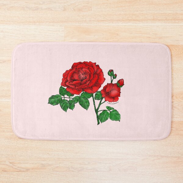 Item preview, Bright Red Globular Rose Bloom Full 26-40 Petals In 3+ Rows designed and sold by Rachael Taylor.