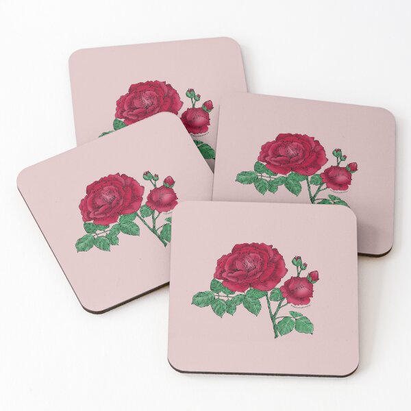 Item preview, Dark Red Globular Rose Bloom Full 26-40 Petals In 3+ Rows designed and sold by Rachael Taylor.