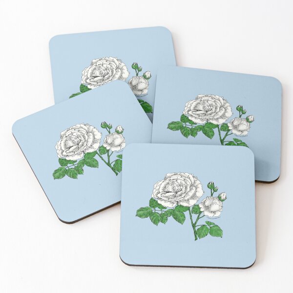 Item preview, White Globular Rose Bloom Full 26-40 Petals In 3+ Rows designed and sold by Rachael Taylor.