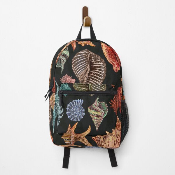 Item preview, At The Beach Seashells on Black Sand designed and sold by Silver Steer Design.