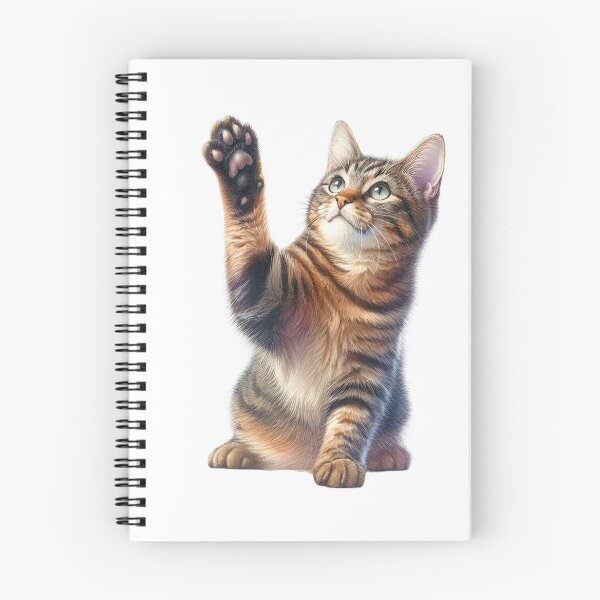 Item preview, A brown tabby cat showing paw cat animal lover designed and sold by WindInMay.