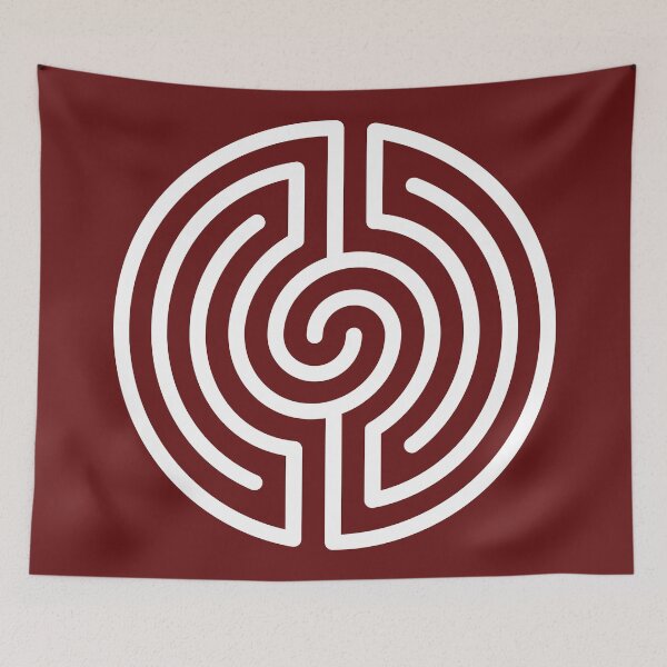 Item preview, Cosmic Vortex Labyrinth - White designed and sold by palmprints.