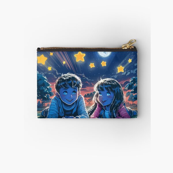Item preview, Young love couple stargazing - anime style designed and sold by EmeraldeaArt.