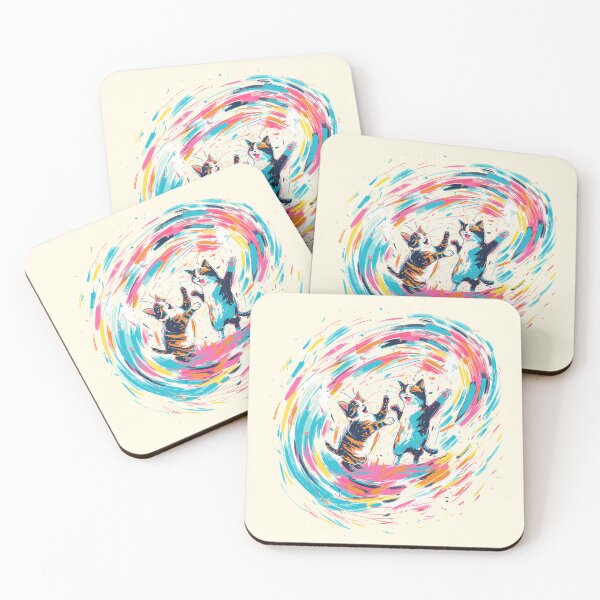 Item preview, Feline Mirth: Joyful Cats in a Colorful Embrace designed and sold by Ipek Morel.
