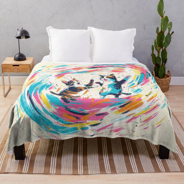 Item preview, Feline Mirth: Joyful Cats in a Colorful Embrace designed and sold by Ipek Morel.