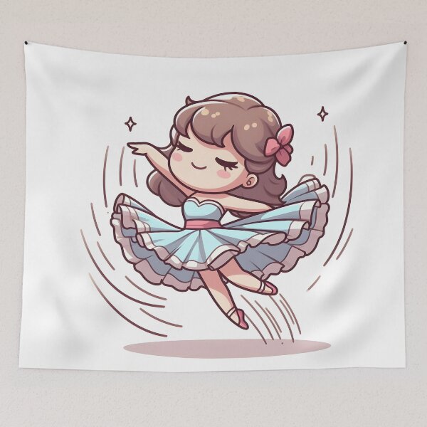 Item preview, Kawaii Dancer With Frilly Skirt designed and sold by CanvasCutie.