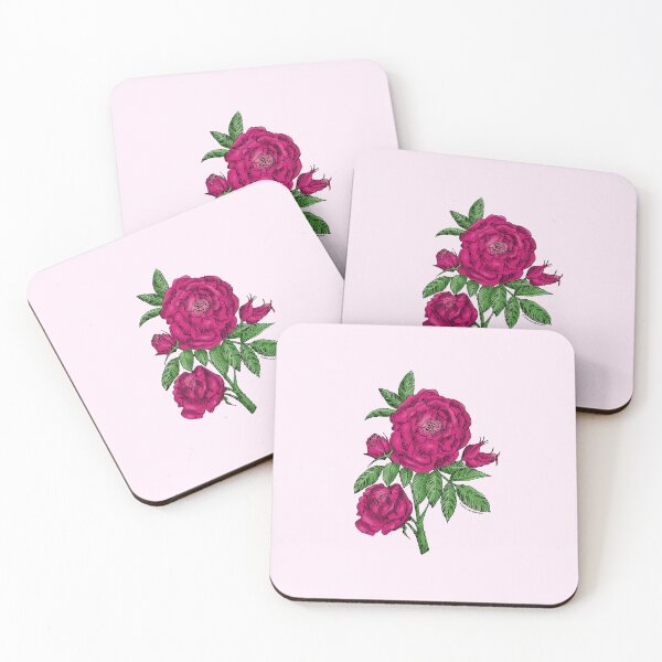 Item preview, Deep Pink Globular Rose Bloom Double 16-25 Petals In 3+ Rows designed and sold by zenithcreative.