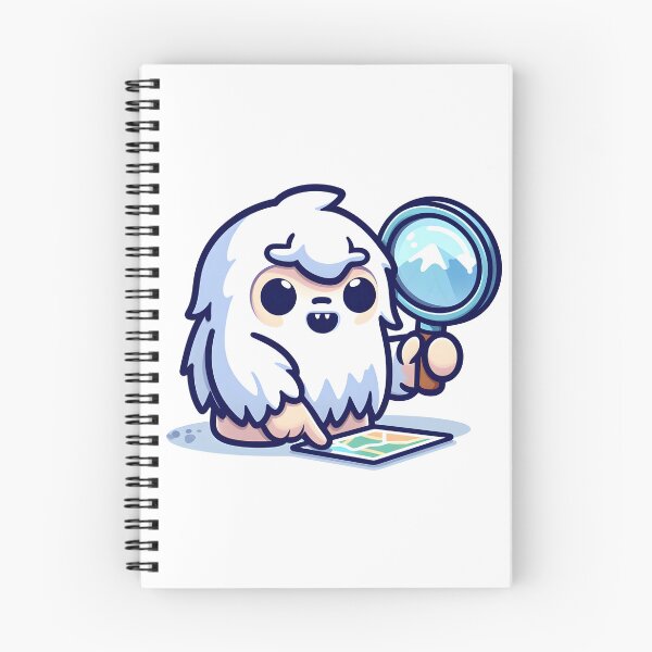 Item preview, Kawaii Yeti Tracker Holding Magnifying Glass designed and sold by CanvasCutie.