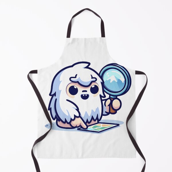 Item preview, Kawaii Yeti Tracker Holding Magnifying Glass designed and sold by CanvasCutie.