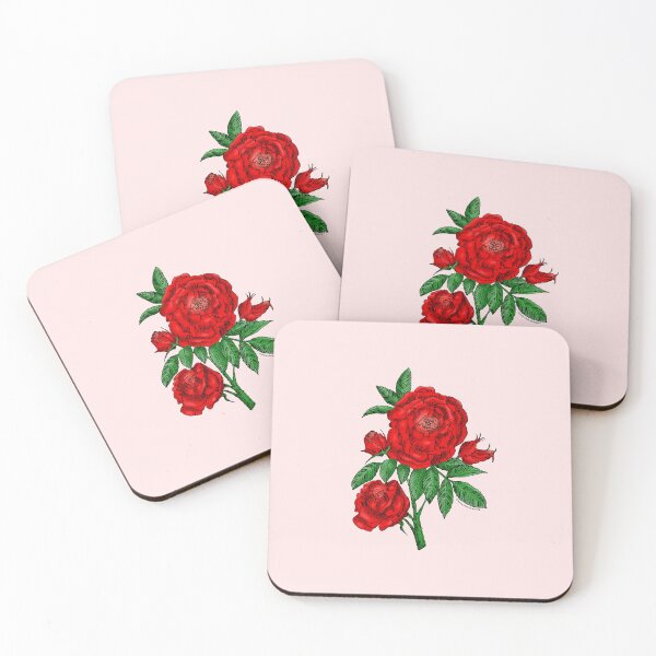 Item preview, Bright Red Globular Rose Bloom Double 16-25 Petals In 3+ Rows designed and sold by zenithcreative.