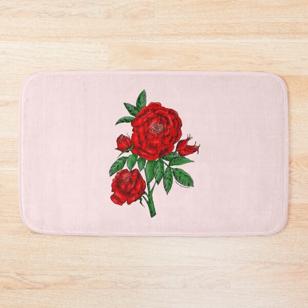 Item preview, Bright Red Globular Rose Bloom Double 16-25 Petals In 3+ Rows designed and sold by Rachael Taylor.