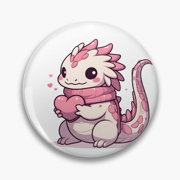 Item preview, Kawaii Bashful Basilisk With A Pink Scarf designed and sold by CanvasCutie.