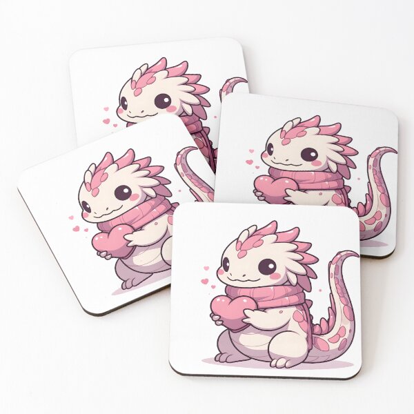 Item preview, Kawaii Bashful Basilisk With A Pink Scarf designed and sold by CanvasCutie.