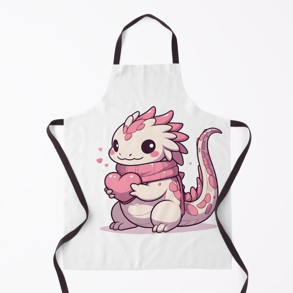 Item preview, Kawaii Bashful Basilisk With A Pink Scarf designed and sold by CanvasCutie.