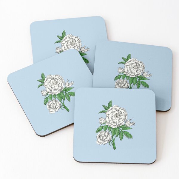 Item preview, White Globular Rose Bloom Double 16-25 Petals In 3+ Rows designed and sold by zenithcreative.