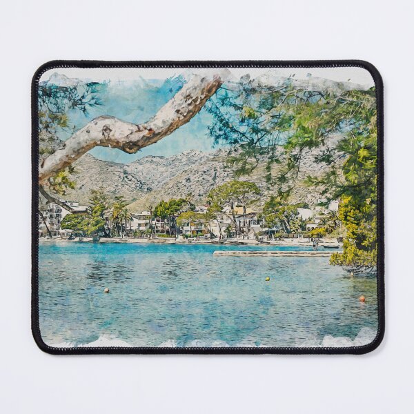 Item preview, Puerto Pollensa Mallorca Watercolour Effect designed and sold by GG WALL ART.