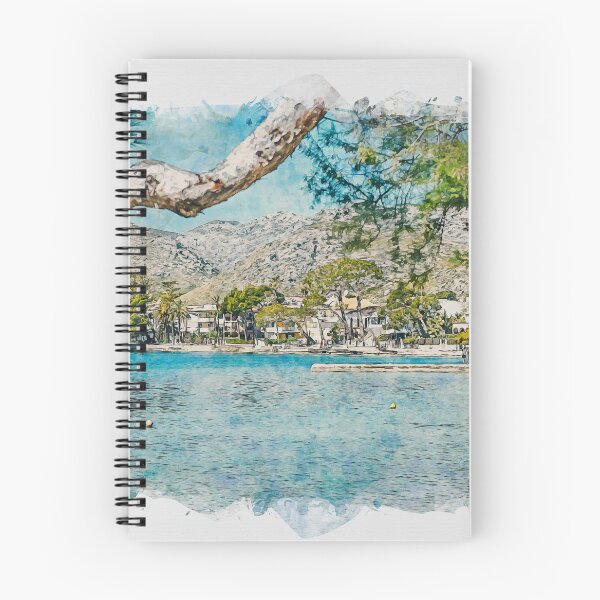 Item preview, Puerto Pollensa Mallorca Watercolour Effect designed and sold by GG WALL ART.