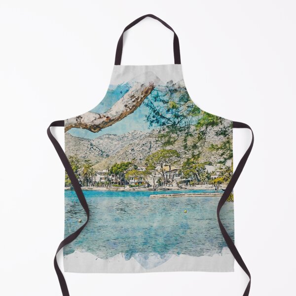 Item preview, Puerto Pollensa Mallorca Watercolour Effect designed and sold by GG WALL ART.