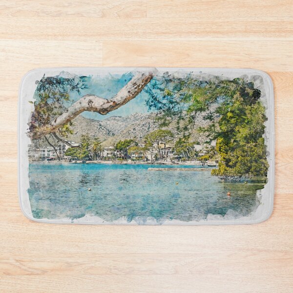 Item preview, Puerto Pollensa Mallorca Watercolour Effect designed and sold by GG WALL ART.