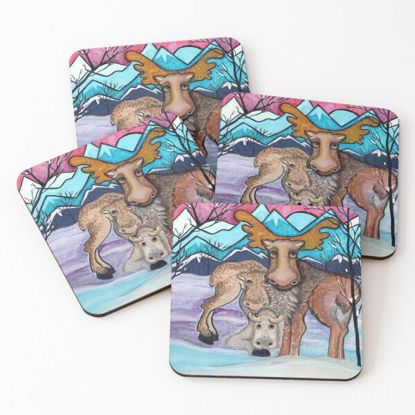 Item preview, Moose Family designed and sold by ArtByBeatriz.