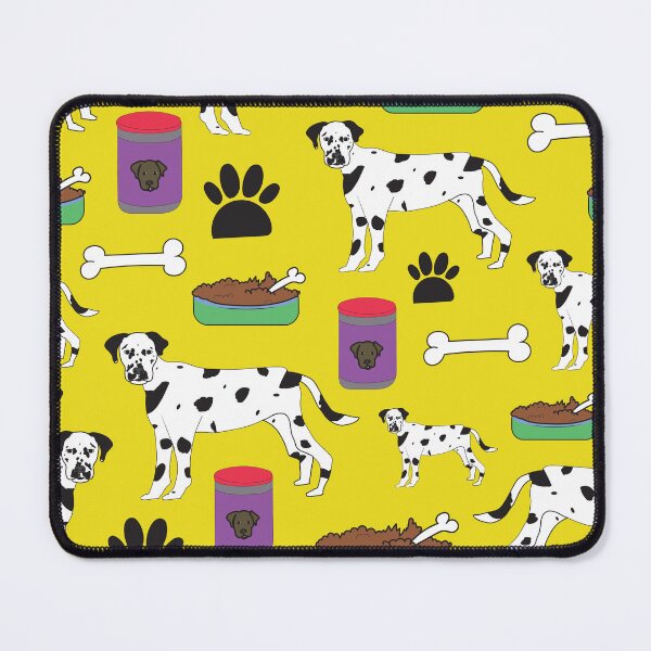 Item preview, hand drawn dalmation face seamless pattern on blue background designed and sold by 137Lanternes.
