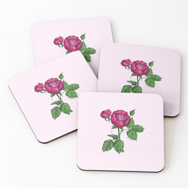 Item preview, Deep Pink Globular Rose Bloom Semi-Double 8-15 Petals In 2 Rows designed and sold by Rachael Taylor.