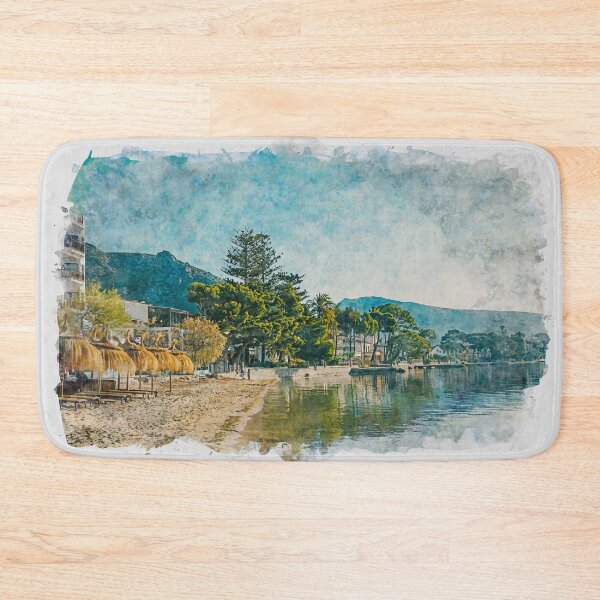 Item preview, Puerto Pollensa Mallorca Watercolour Effect designed and sold by GG WALL ART.