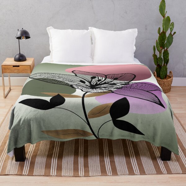 Item preview, Abstract home decorating minimalist flower line art wall poster designed and sold by jayne0524.