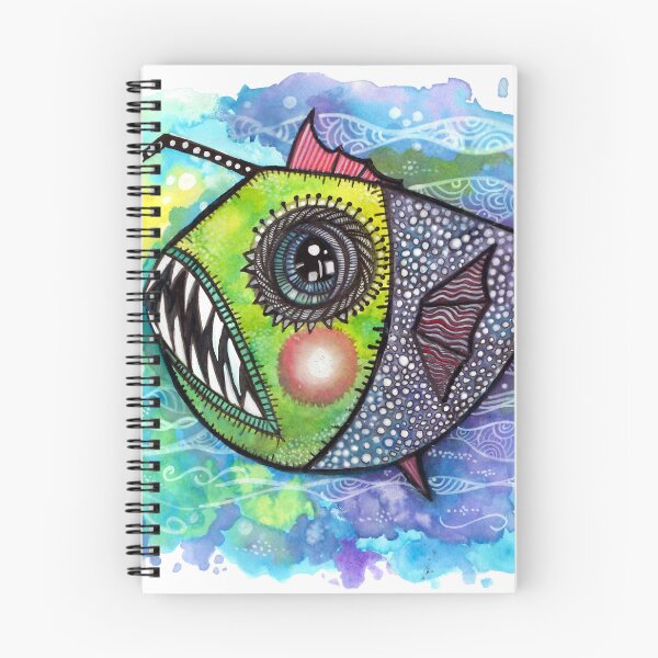 Item preview, Colorful Anglerfish designed and sold by ArtByBeatriz.