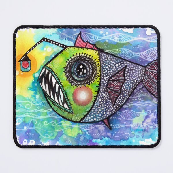 Item preview, Colorful Anglerfish designed and sold by ArtByBeatriz.