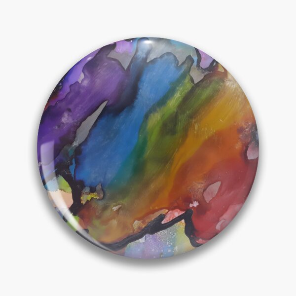 Item preview, Rainbow Alcohol Ink Painting on Yupo Paper designed and sold by freshinkarts.