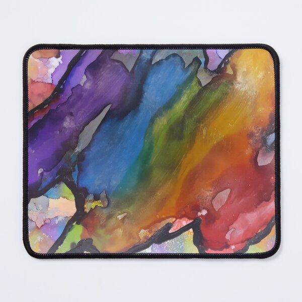 Item preview, Rainbow Alcohol Ink Painting on Yupo Paper designed and sold by freshinkarts.