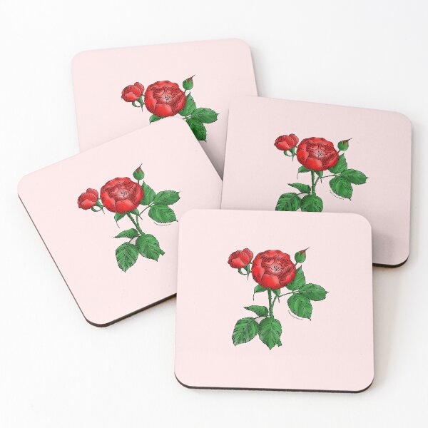 Item preview, Bright Red Globular Rose Bloom Semi-Double 8-15 Petals In 2 Rows designed and sold by Rachael Taylor.