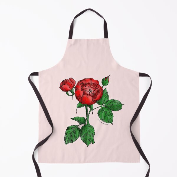Item preview, Bright Red Globular Rose Bloom Semi-Double 8-15 Petals In 2 Rows designed and sold by Rachael Taylor.