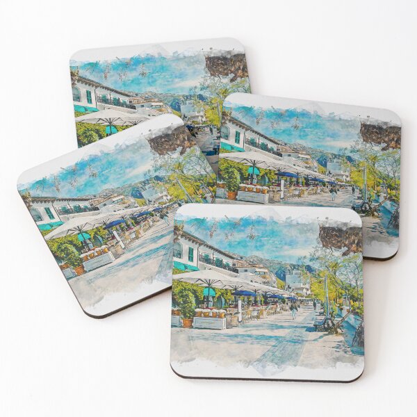 Item preview, Puerto Pollensa Mallorca Watercolour Effect designed and sold by GG WALL ART.
