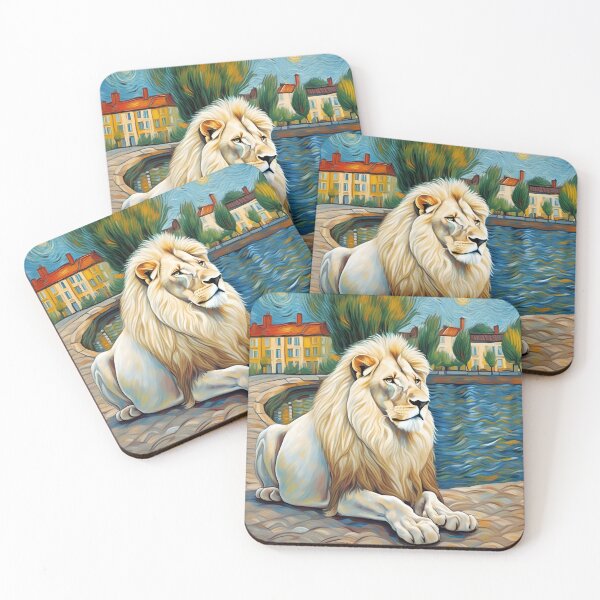 Item preview, White Lion Residing on Nearby River Bank Zoo Pals designed and sold by sportsimpact.