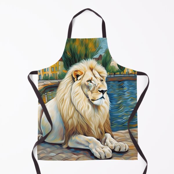 Item preview, White Lion Residing on Nearby River Bank Zoo Pals designed and sold by sportsimpact.