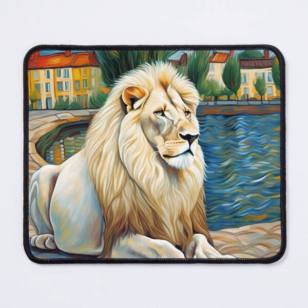 Item preview, White Lion Residing on Nearby River Bank Zoo Pals designed and sold by sportsimpact.