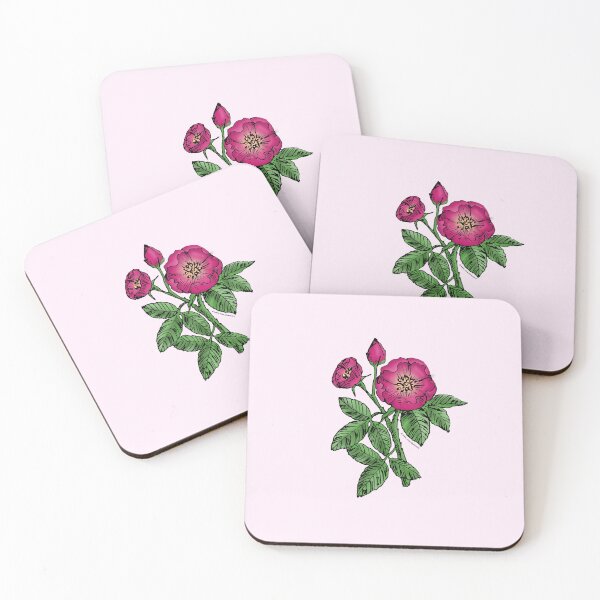 Item preview, Deep Pink Globular Rose Bloom Single 1-7 Petals Almost Flat designed and sold by Rachael Taylor.