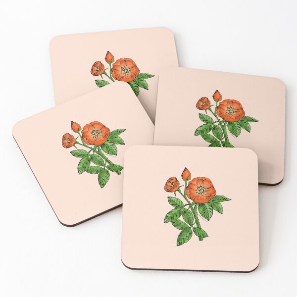 Item preview, Orange Globular Rose Bloom Single 1-7 Petals Almost Flat designed and sold by Rachael Taylor.