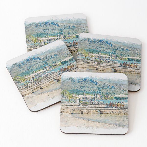 Item preview, Puerto Pollensa Mallorca Watercolour Effect designed and sold by GG WALL ART.