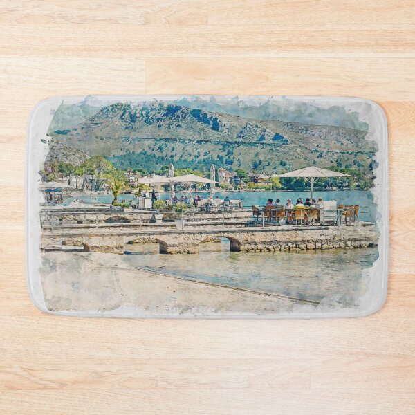 Item preview, Puerto Pollensa Mallorca Watercolour Effect designed and sold by GG WALL ART.