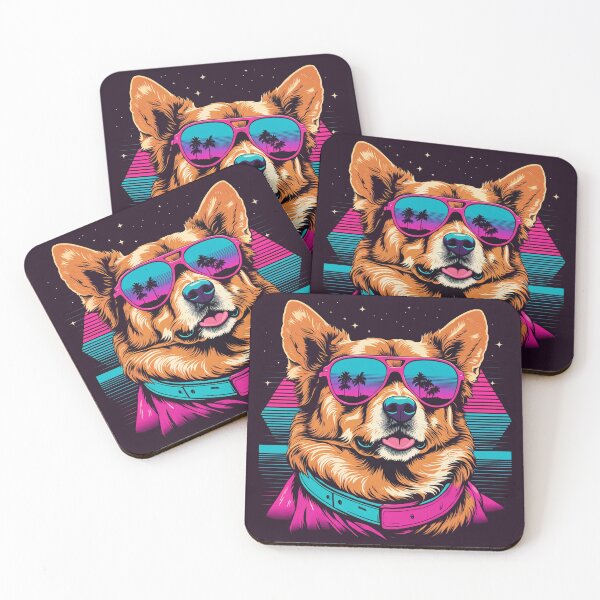 Item preview, Dog with glasses the stylish confidant who turns even the simplest trip to the park into an experience worthy of a fashion editorial, with graceful poses and lenses reflecting elegance designed and sold by Pulsant  Paintings.