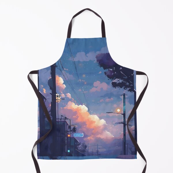 Item preview, Anime cloudy evening sky-Pixel art designed and sold by octoboobs.